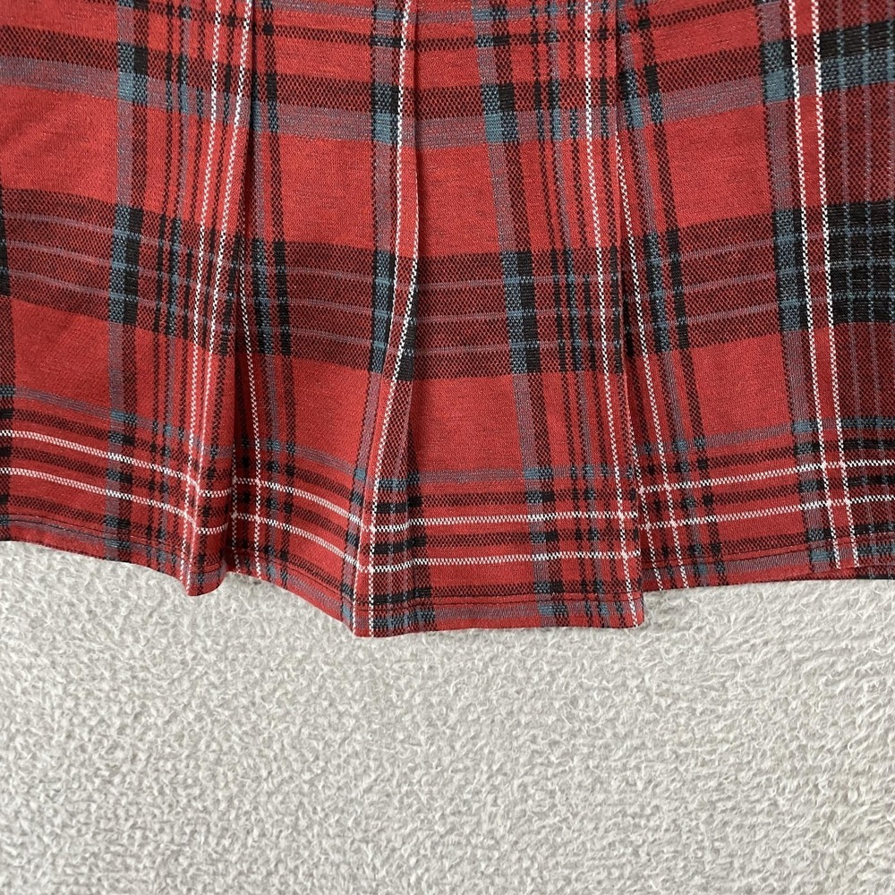 Hollister Skort Womens‎ Small Ultra High Rise Red Plaid Wrap Academia Shorts - Picture 3 of 16